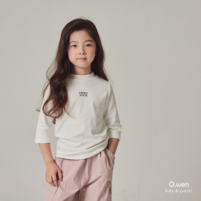 O Wen - Korean Children Fashion - #childofig - Heart Half Turtleneck Tee