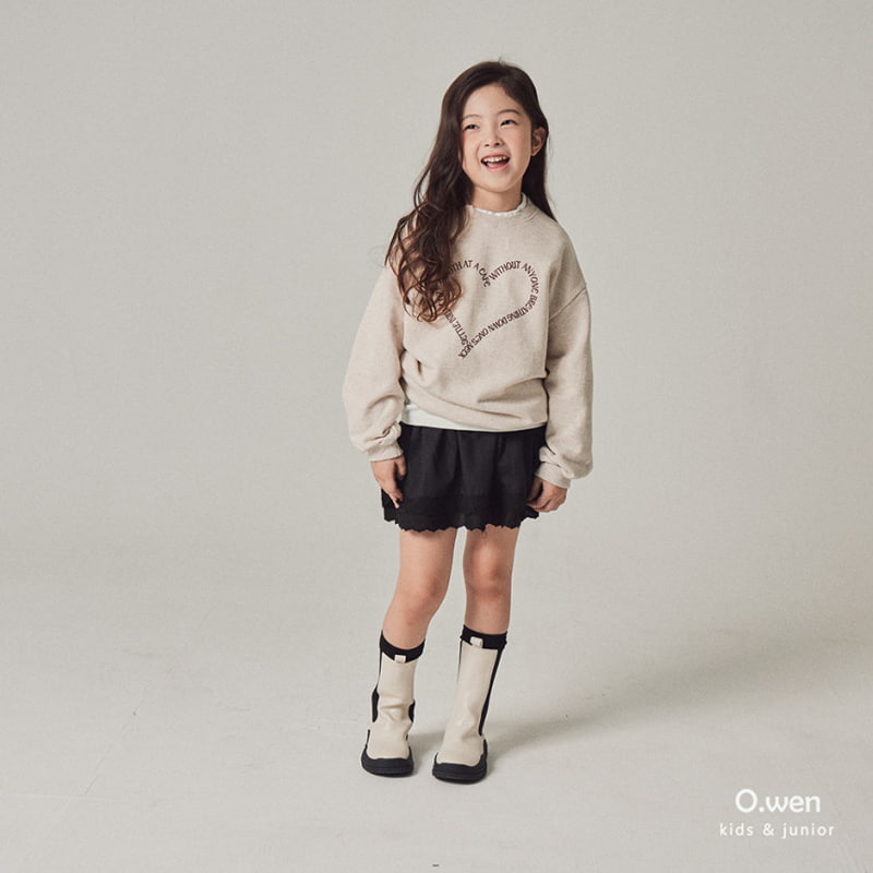 O Wen - Korean Children Fashion - #designkidswear - Heart Lettering Sweatshirts - 2