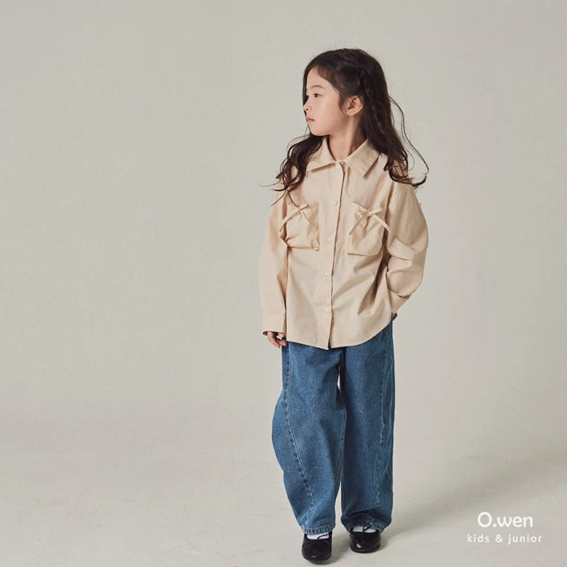 O Wen - Korean Children Fashion - #fashionkids - Pocket Ribbon Shirts - 6