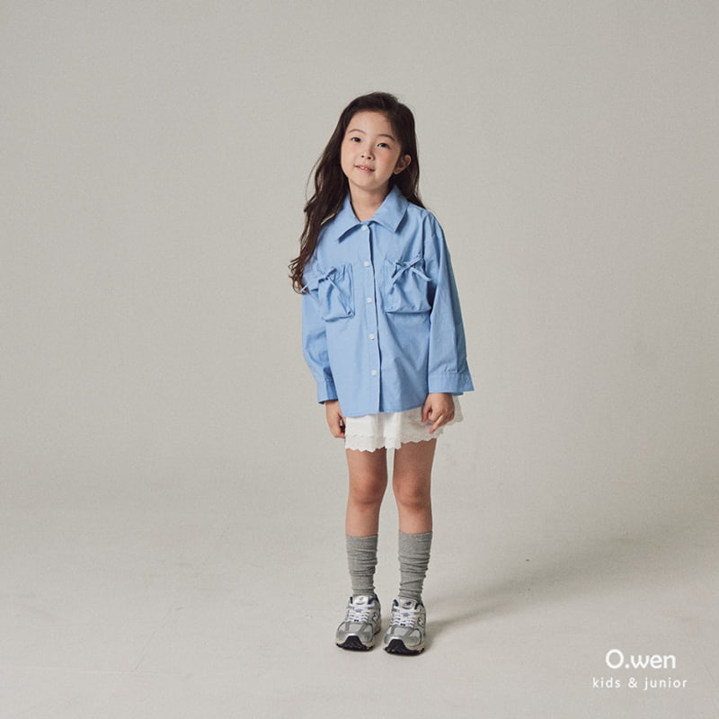 O Wen - Korean Children Fashion - #kidsshorts - Pocket Ribbon Shirts - 7