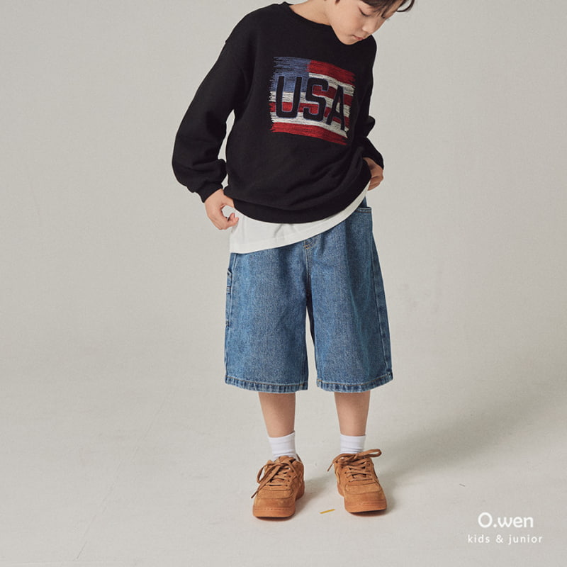 O Wen - Korean Children Fashion - #littlefashionista - Denim Burmuda Pants