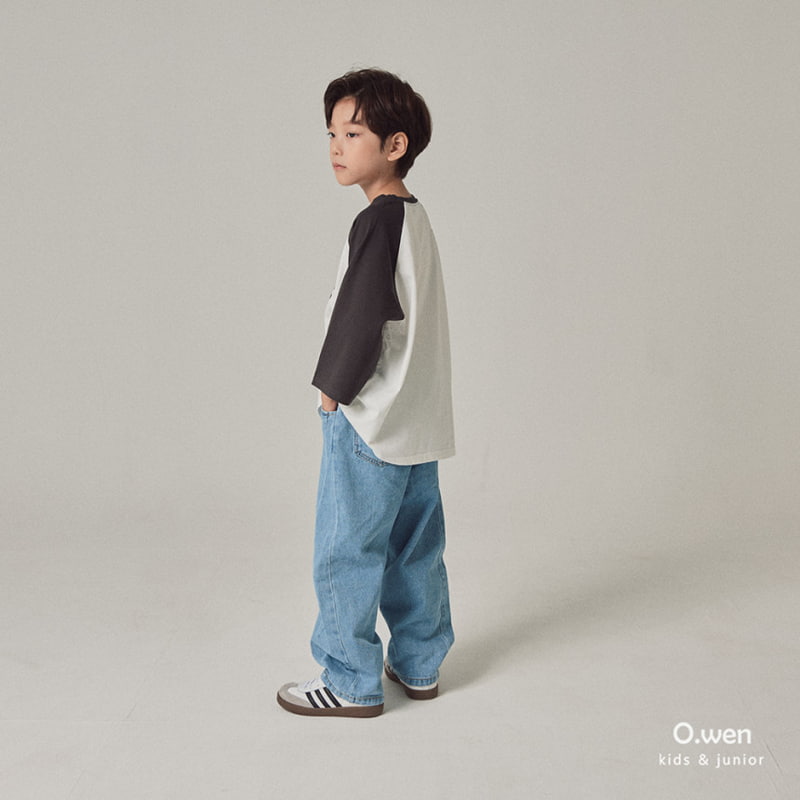 O Wen - Korean Children Fashion - #minifashionista - Wide Slit Denim Pants - 9