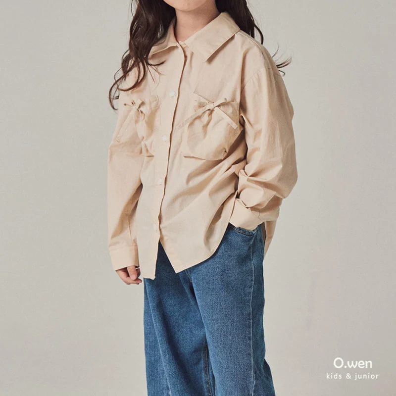 O Wen - Korean Children Fashion - #stylishchildhood - Pocket Ribbon Shirts