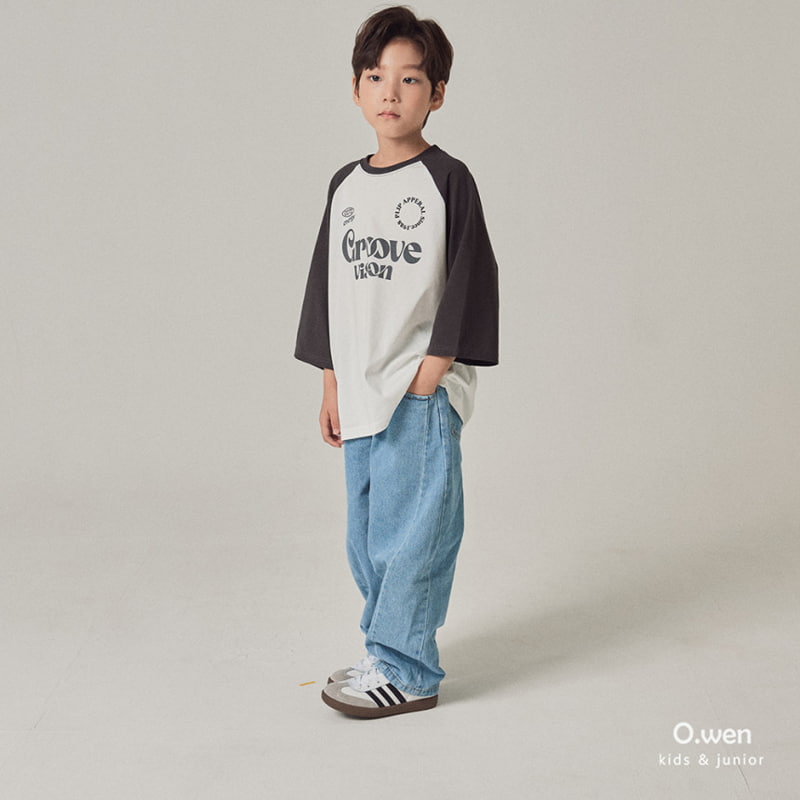 O Wen - Korean Children Fashion - #toddlerclothing - Wide Slit Denim Pants - 12