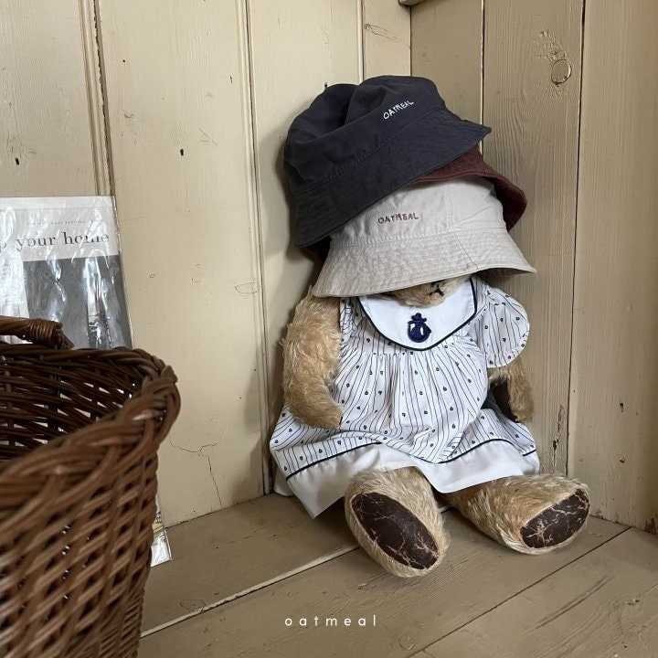 Oatmeal - Korean Children Fashion - #discoveringself - I You Bucket Hat - 12