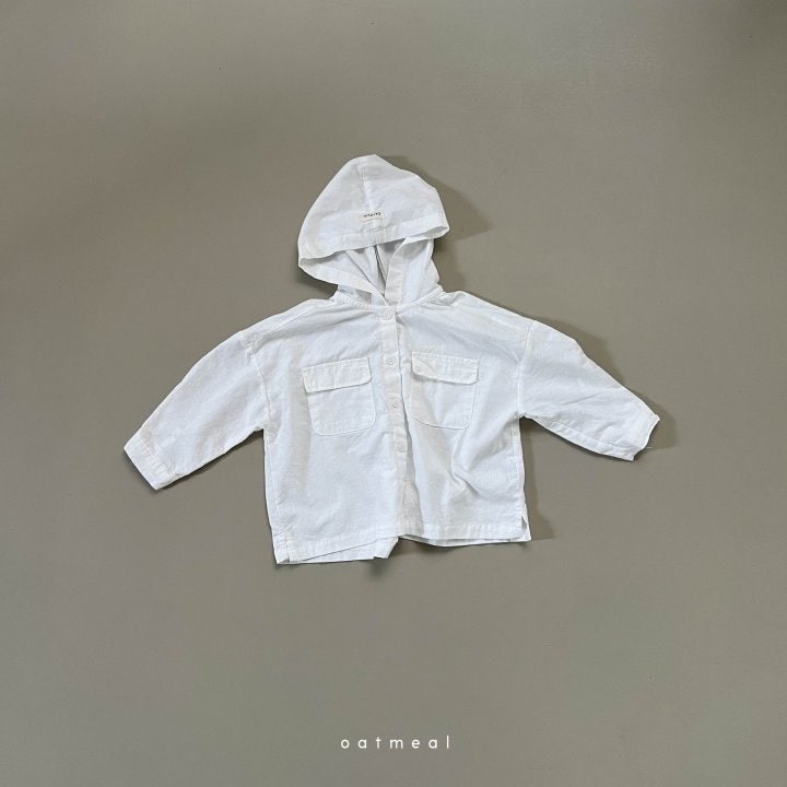 Oatmeal - Korean Children Fashion - #designkidswear - Move Hood Shirt - 4