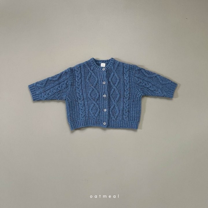 Oatmeal - Korean Children Fashion - #discoveringself - Lamong Knit Cardigan - 7