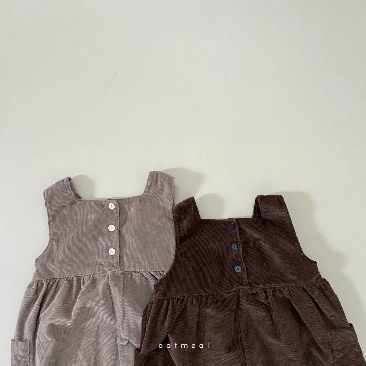 Oatmeal - Korean Children Fashion - #Kfashion4kids - Audrey Suspender Pants - 4