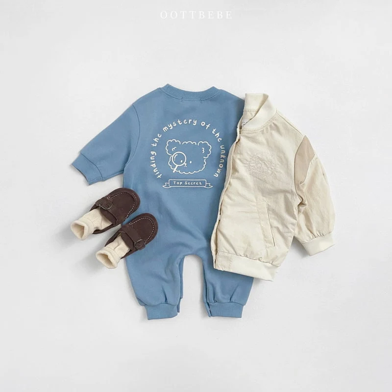 Oott Bebe - Korean Baby Fashion - #babyboutique - Detective Bear Full Bodysuit - 7