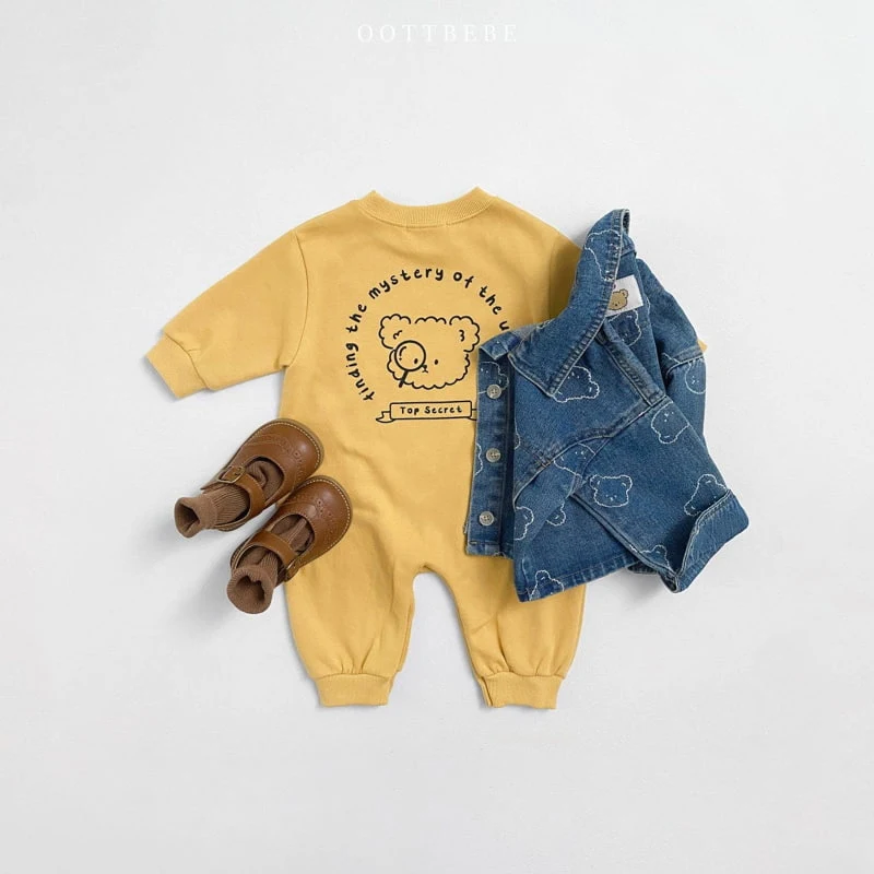 Oott Bebe - Korean Baby Fashion - #babyboutique - Detective Bear Full Bodysuit - 8