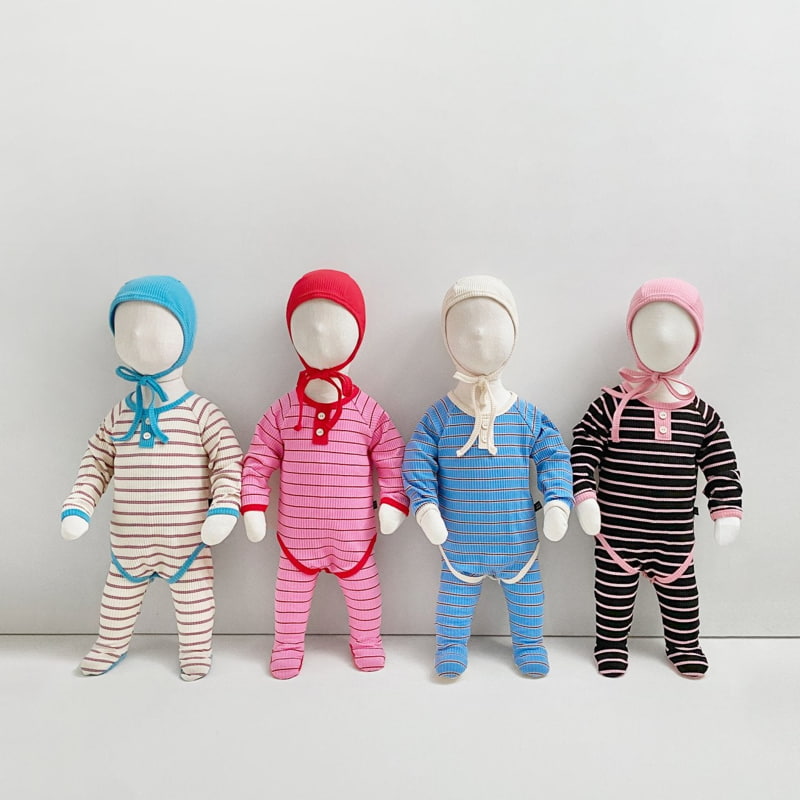 Oott Bebe - Korean Baby Fashion - #babyboutique - Color Stripe 3 Pieces Set - 11