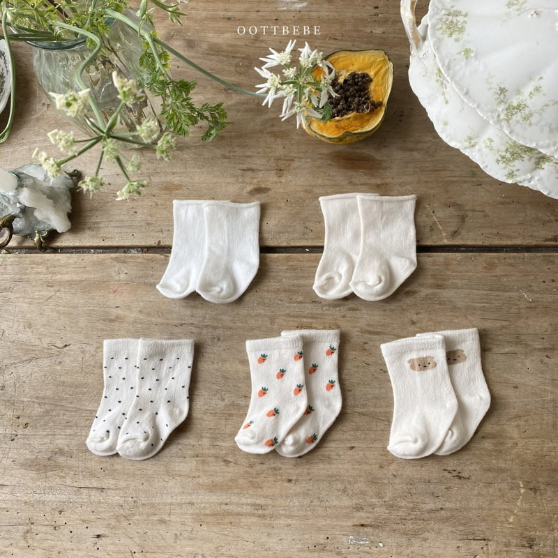 Oott Bebe - Korean Baby Fashion - #babyoutfit - New Born Socks (basic set of 2)