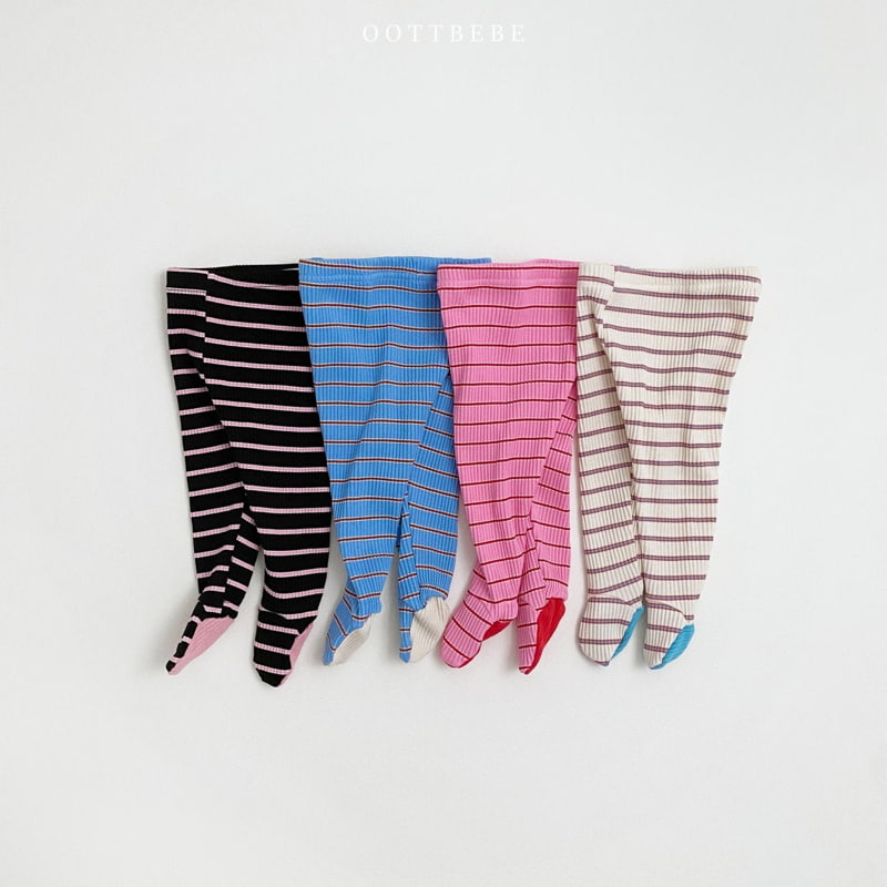 Oott Bebe - Korean Baby Fashion - #babyoutfit - Color Stripe 3 Pieces Set - 6