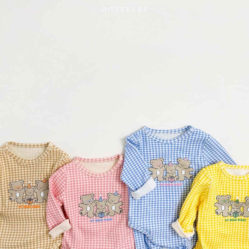 Oott Bebe - Korean Baby Fashion - #babyoutfit - Party Bear Romper+Leggings Set - 5