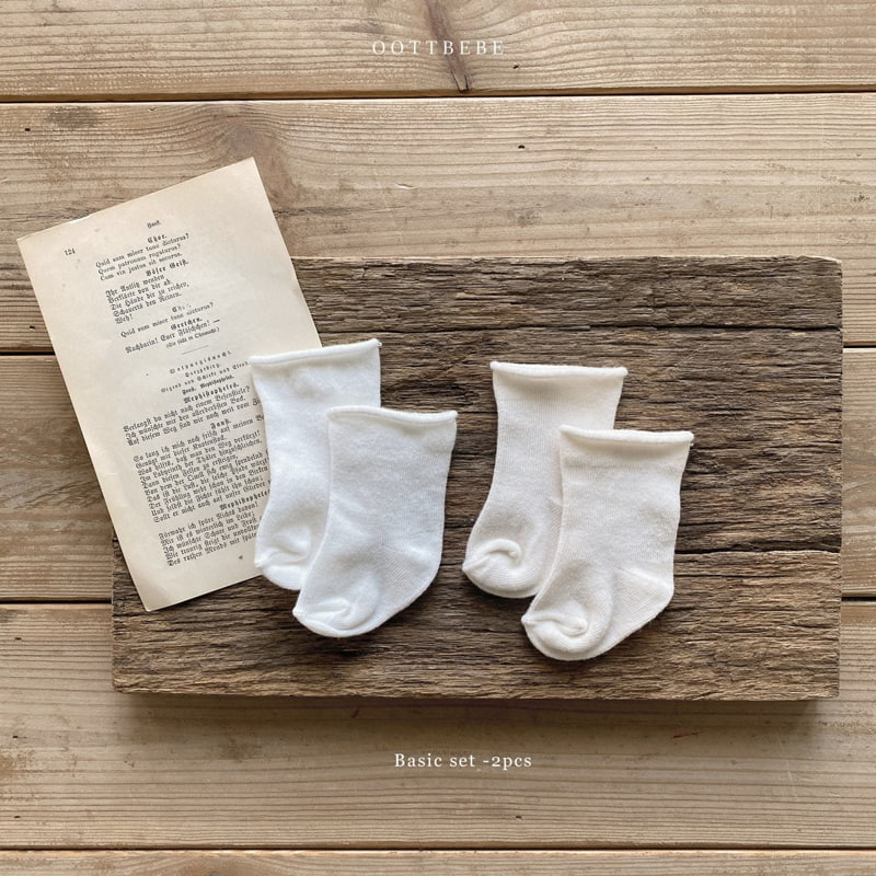 Oott Bebe - Korean Baby Fashion - #babywear - New Born Socks (basic set of 2) - 2