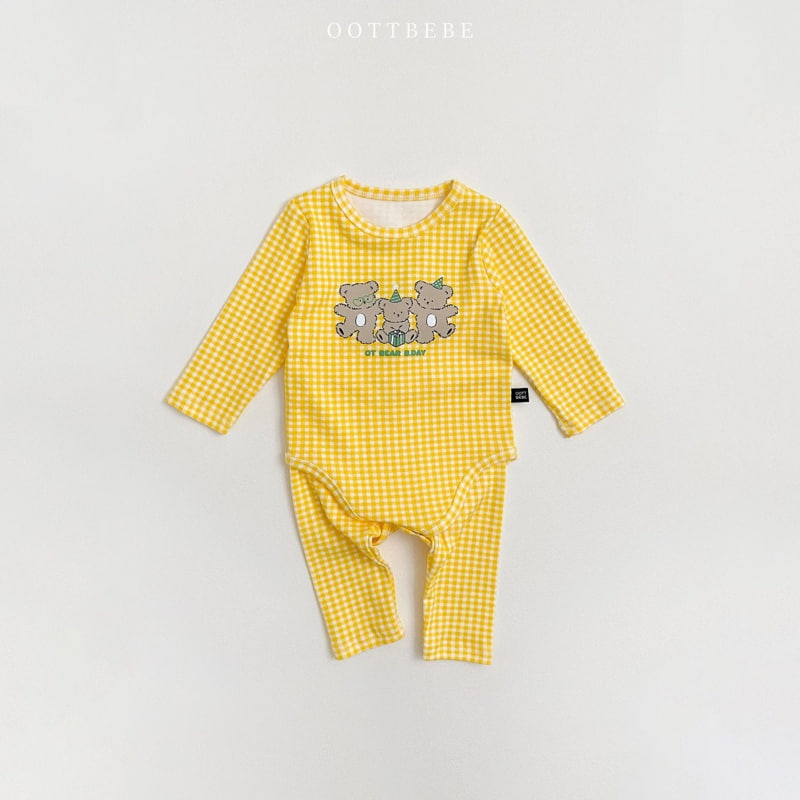 Oott Bebe - Korean Baby Fashion - #babywear - Party Bear Romper+Leggings Set - 6