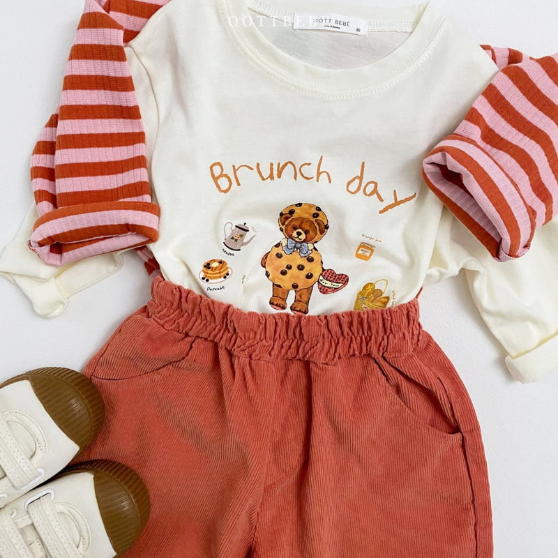 Oott Bebe - Korean Children Fashion - #Kfashion4kids - Brunch Bear Tee - 6