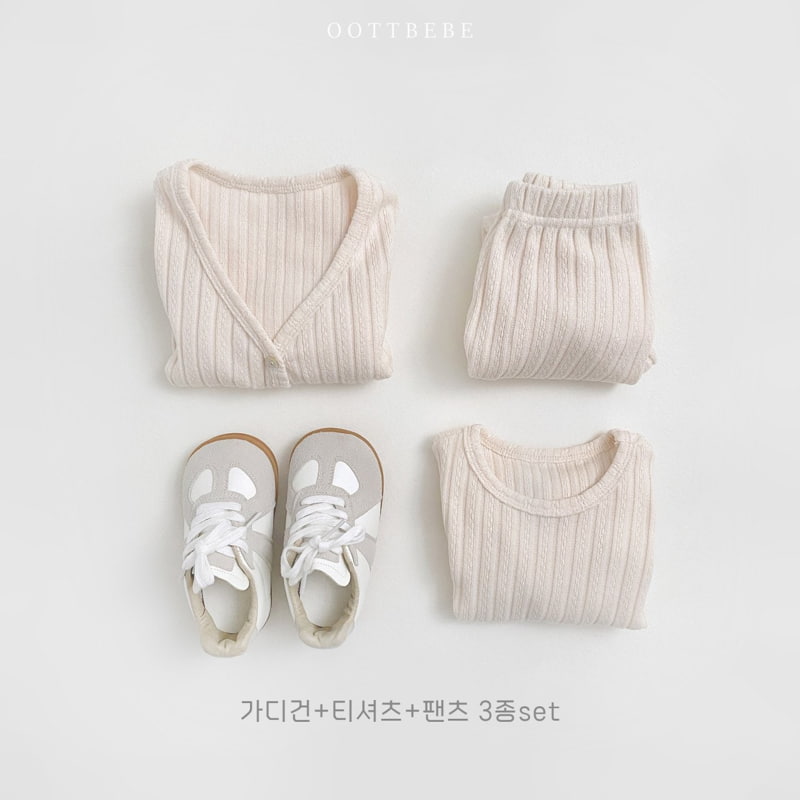 Oott Bebe - Korean Children Fashion - #childofig - Eyelet Knit Set  - 5