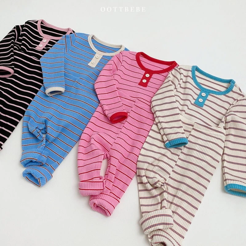 Oott Bebe - Korean Children Fashion - #childofig - Color Stripe Easywear - 11