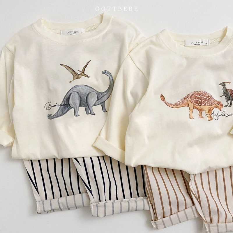 Oott Bebe - Korean Children Fashion - #designkidswear - Dino Top Bottom Set - 8