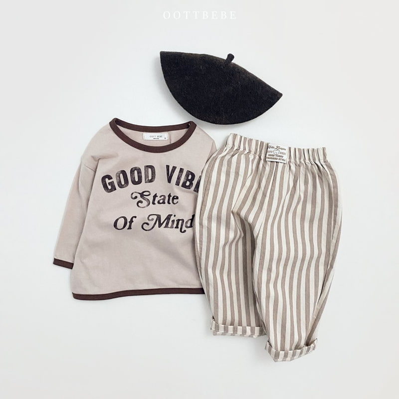 Oott Bebe - Korean Children Fashion - #kidsshorts - Piony Stripe Pants - 2