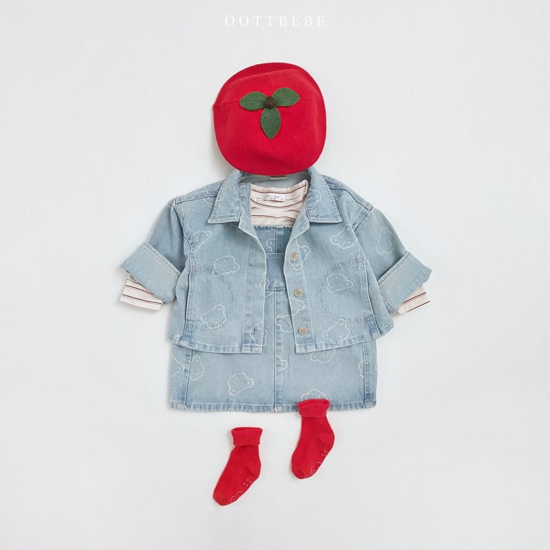 Oott Bebe - Korean Children Fashion - #kidzfashiontrend - Bear Denim Jacket - 5