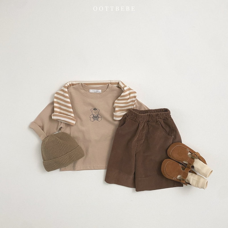 Oott Bebe - Korean Children Fashion - #Kfashion4kids - Corduroy Burmuda Pants - 4