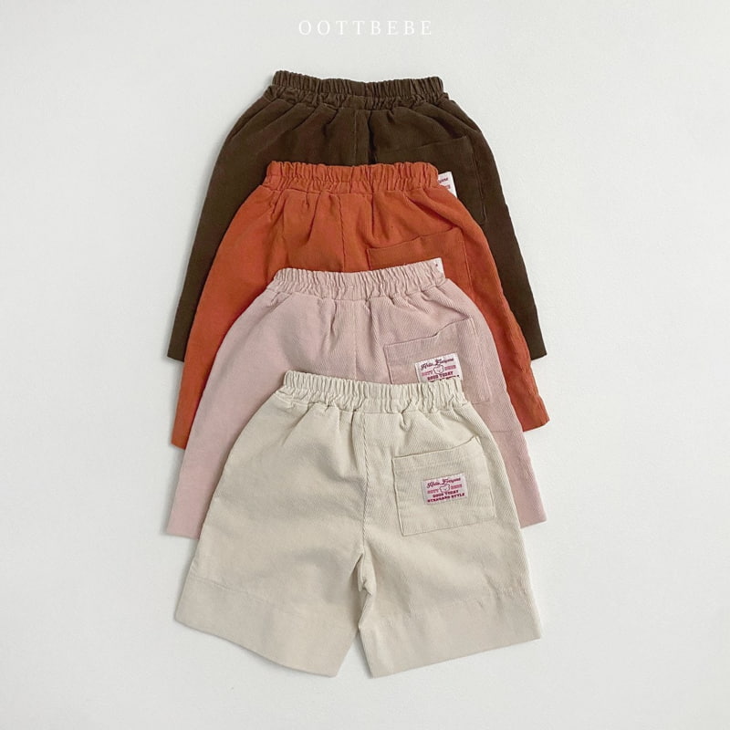 Oott Bebe - Korean Children Fashion - #magicofchildhood - Corduroy Burmuda Pants - 5