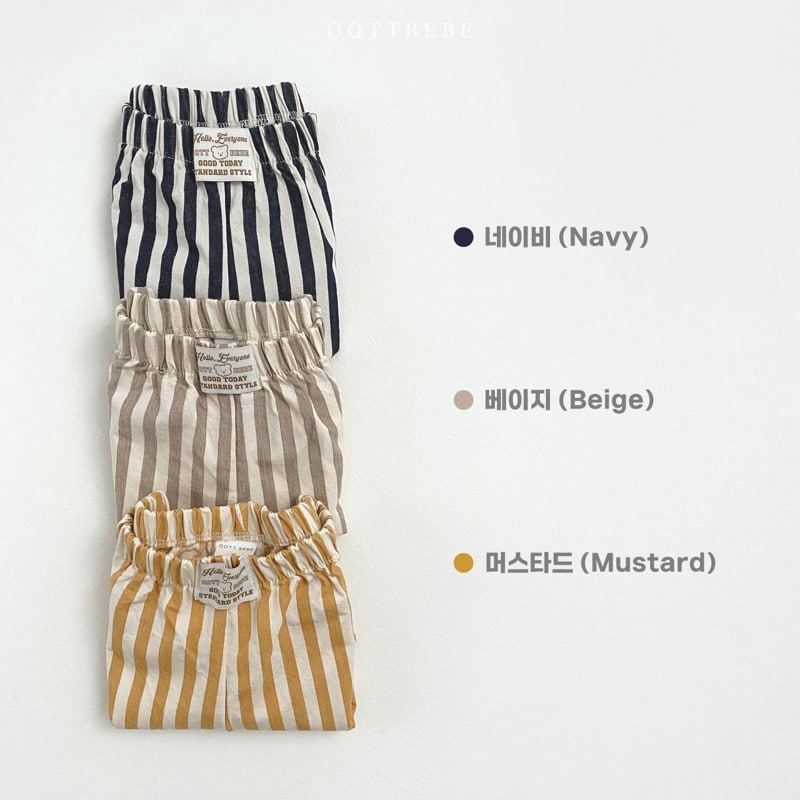 Oott Bebe - Korean Children Fashion - #minifashionista - Piony Stripe Pants - 8