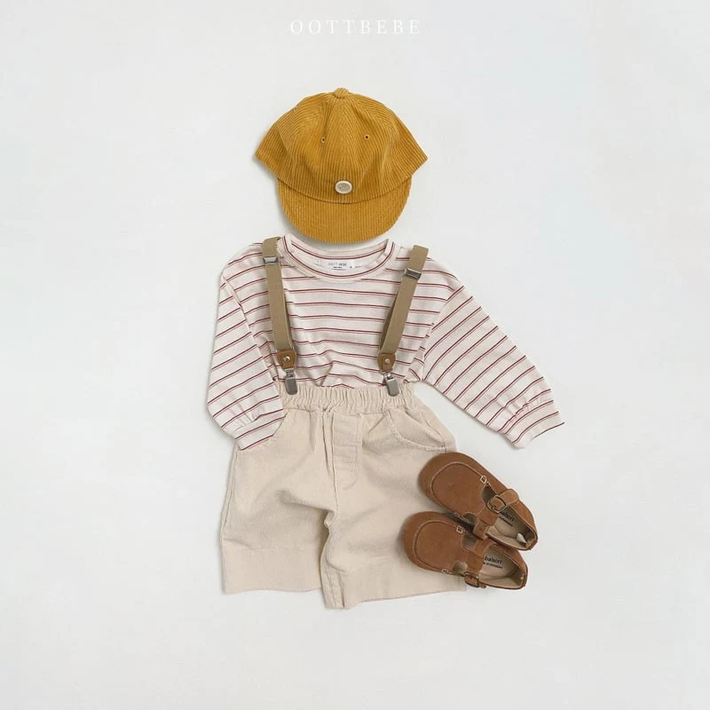 Oott Bebe - Korean Children Fashion - #prettylittlegirls - Two Tone Stripe Banding Tee - 6