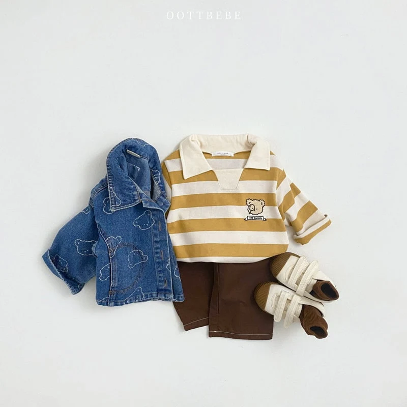 Oott Bebe - Korean Children Fashion - #stylishchildhood - Chino Stitch Pants - 8