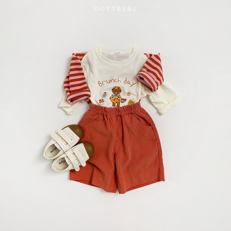 Oott Bebe - Korean Children Fashion - #todddlerfashion - Brunch Bear Tee - 11