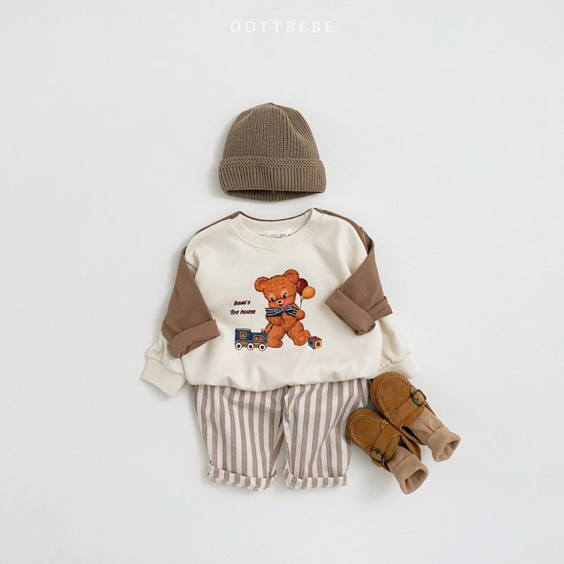 Oott Bebe - Korean Children Fashion - #todddlerfashion - Piony Stripe Pants - 10