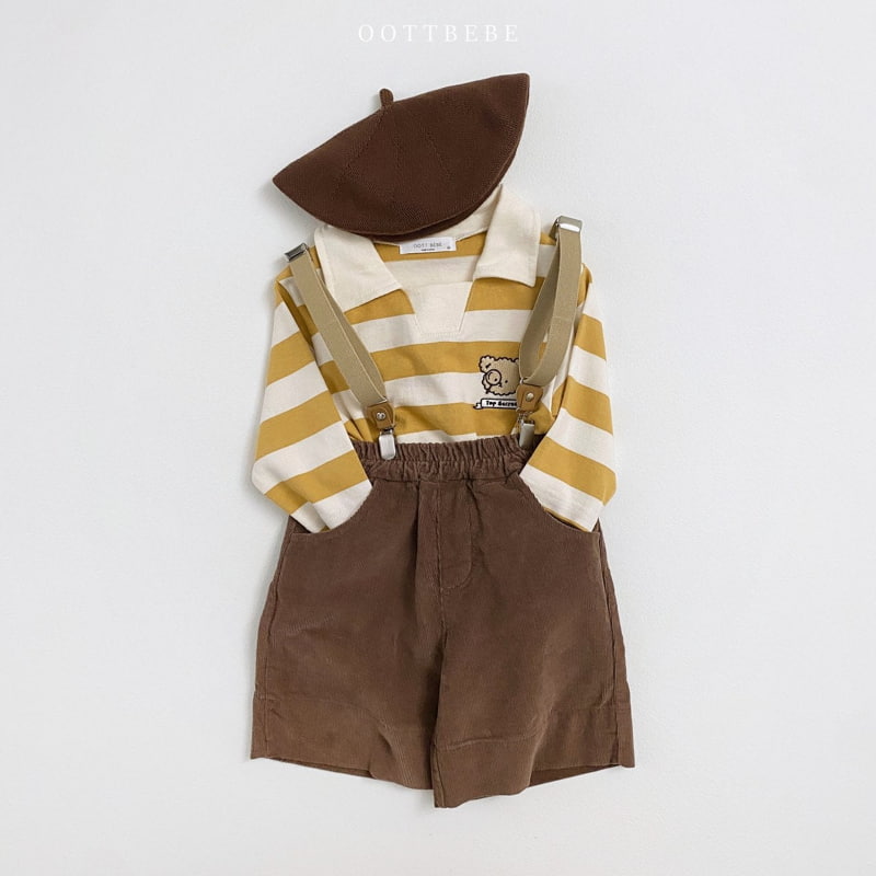 Oott Bebe - Korean Children Fashion - #toddlerclothing - Bongbong Collar Top