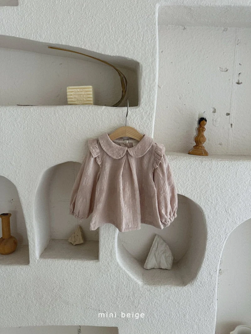 The Beige - Korean Baby Fashion - #babyboutique - Collar Pintuck Blouse - 3