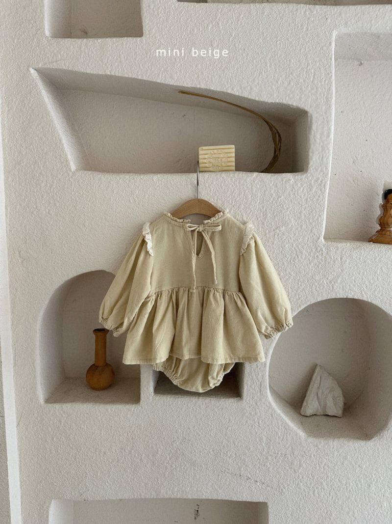 The Beige - Korean Baby Fashion - #babyboutique - Shirring Skirt Bodysuit - 10