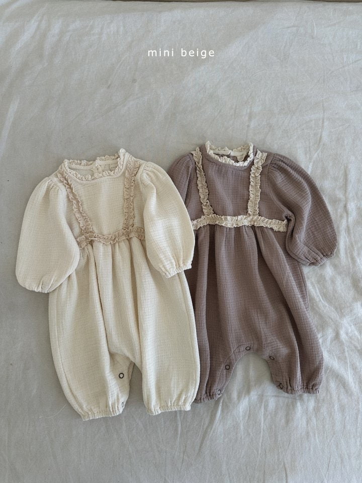 The Beige - Korean Baby Fashion - #babyboutique - Fall Lace Long Bodysuit - 10