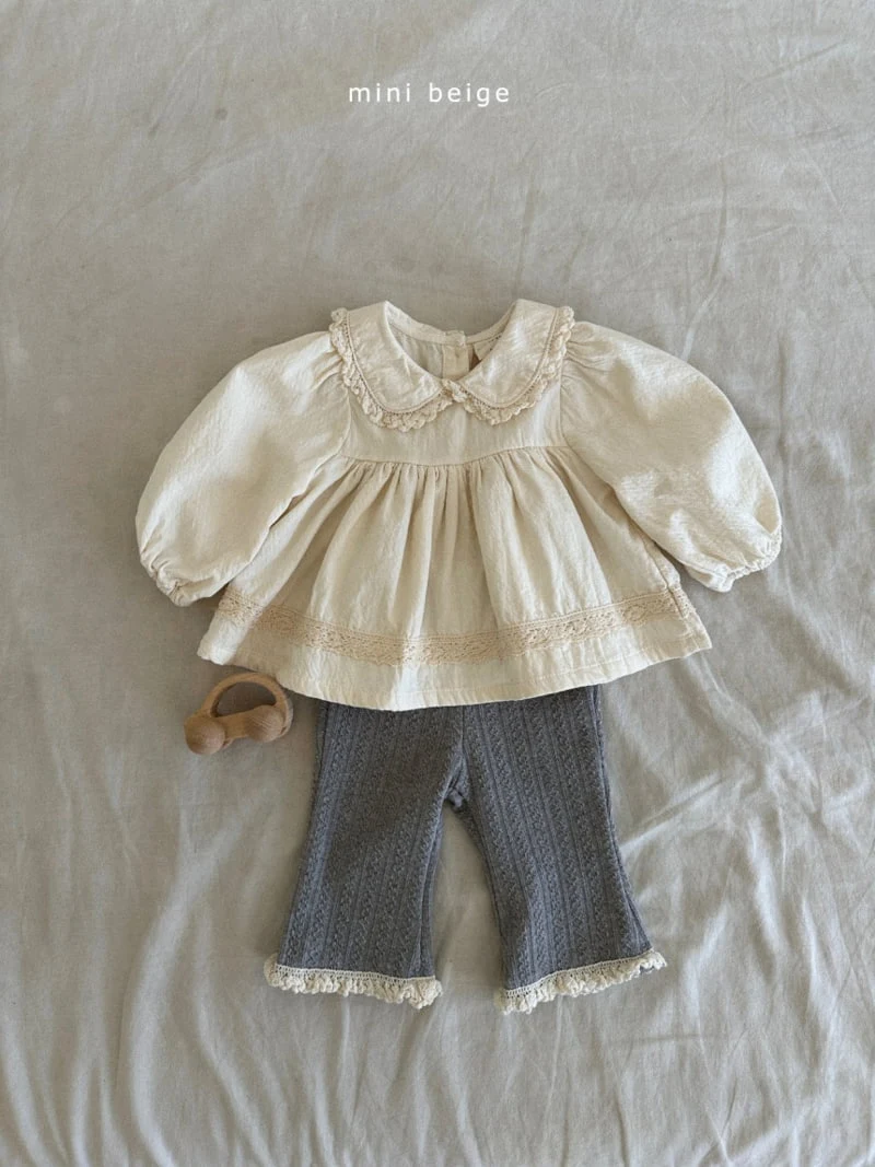 The Beige - Korean Baby Fashion - #babyboutique - Lace Bootscut Leggings - 8