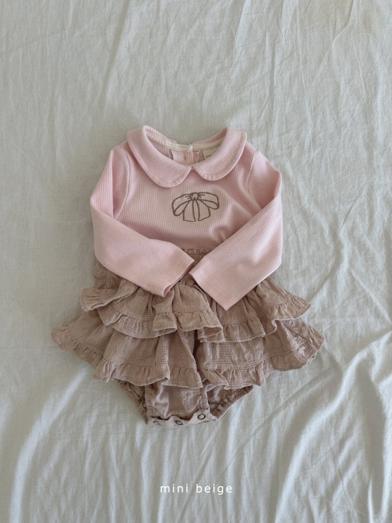 The Beige - Korean Baby Fashion - #babyboutiqueclothing - Ribbon Rib Collar Tee - 11