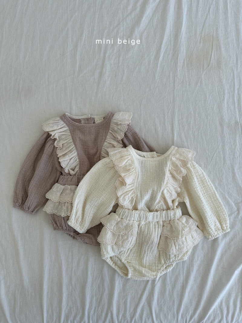 The Beige - Korean Baby Fashion - #babyboutiqueclothing - Slit Frill Blouse - 6