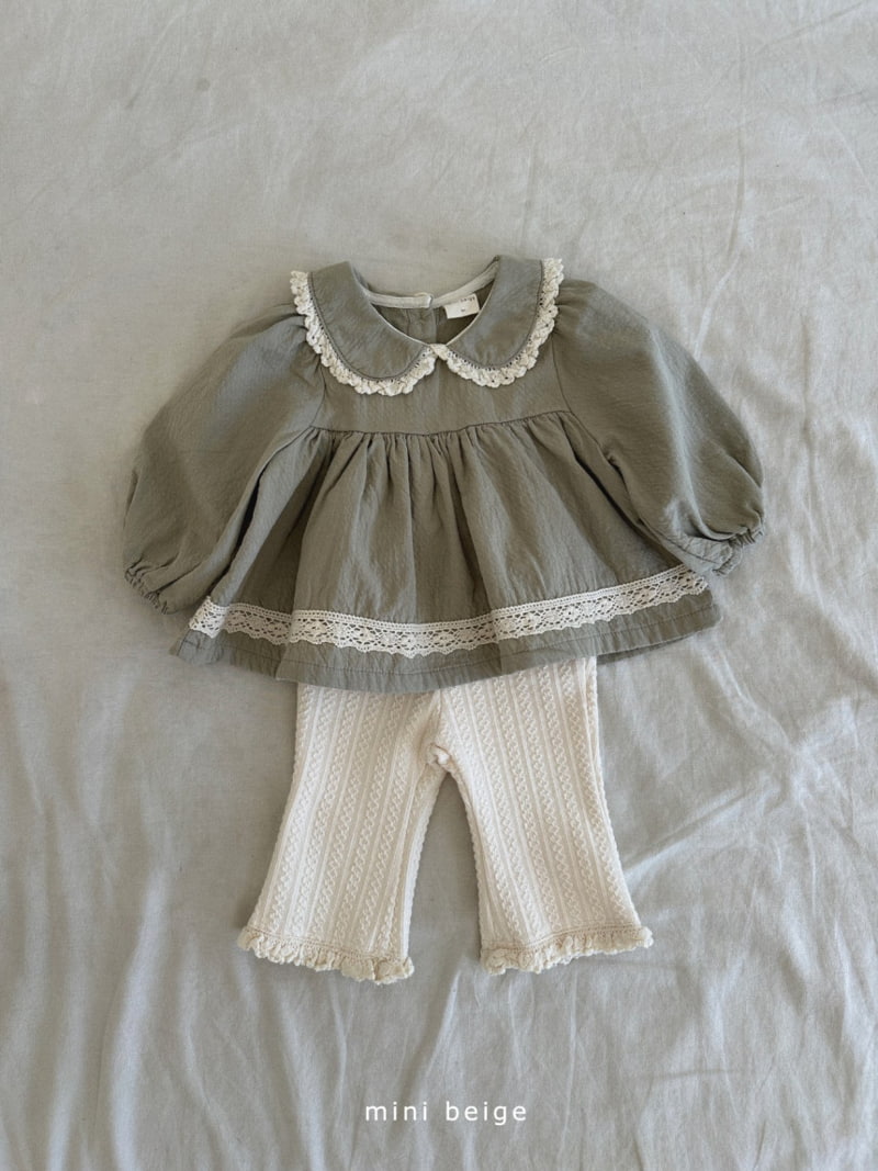 The Beige - Korean Baby Fashion - #babyboutiqueclothing - Lace Bootscut Leggings - 9