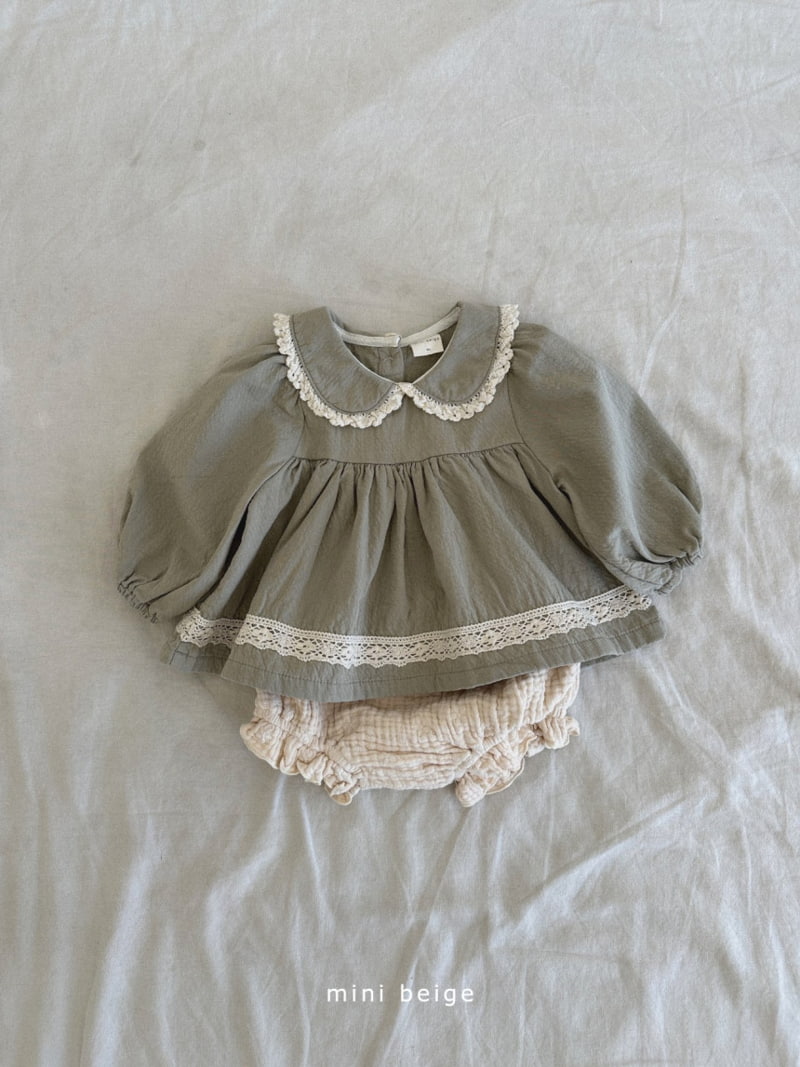 The Beige - Korean Baby Fashion - #babyclothing - Embroidery Frill Bloomer - 2