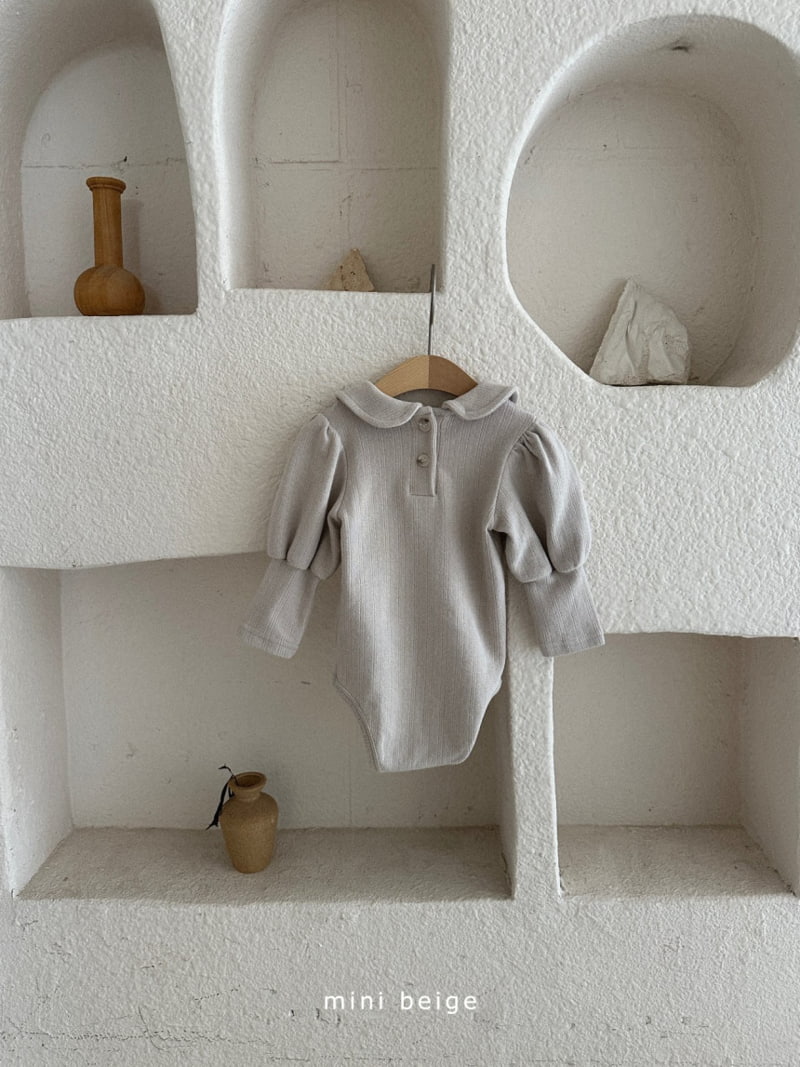 The Beige - Korean Baby Fashion - #babyclothing - Puff Sleeve Romper - 2