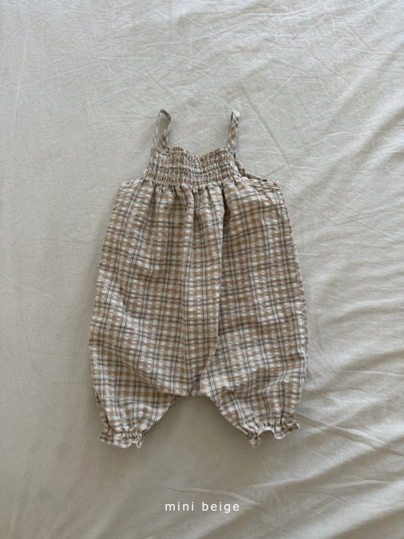 The Beige - Korean Baby Fashion - #babyclothing - Smocked Check Bodysuit