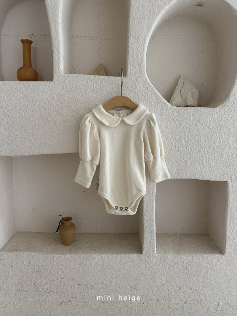 The Beige - Korean Baby Fashion - #babyfashion - Puff Sleeve Romper - 3