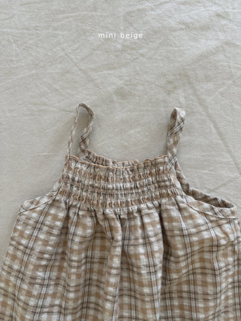 The Beige - Korean Baby Fashion - #babyfashion - Smocked Check Bodysuit - 2