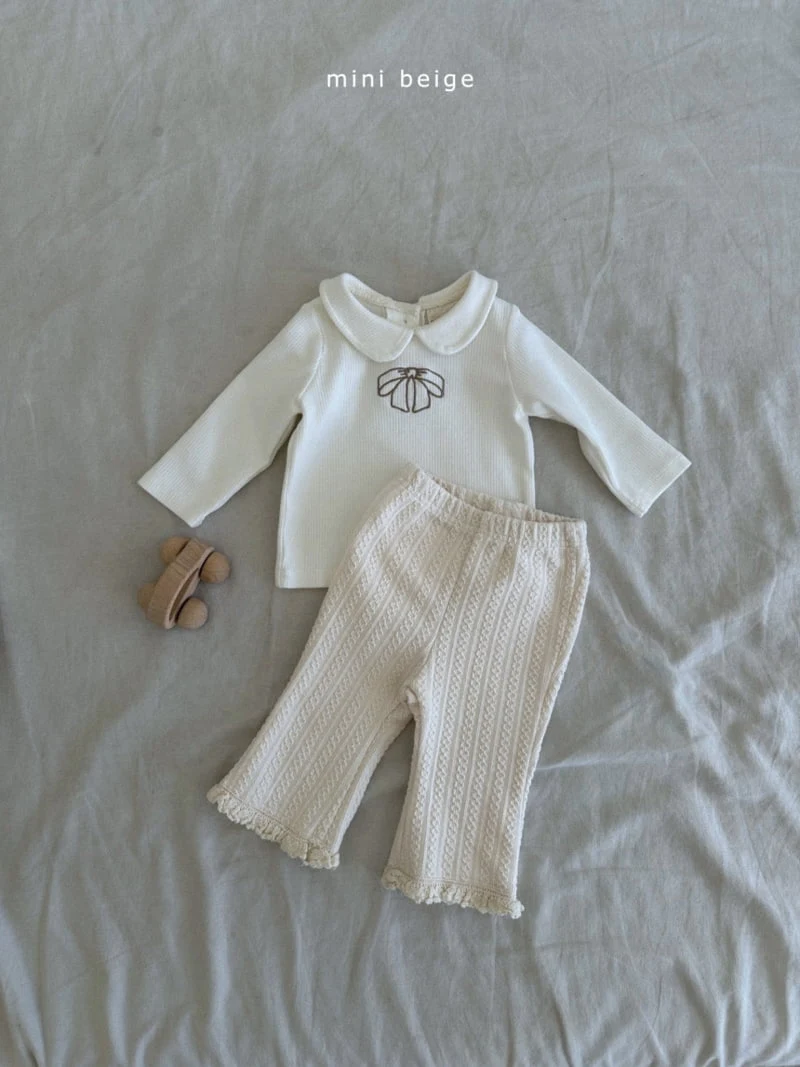 The Beige - Korean Baby Fashion - #babyfashion - Lace Bootscut Leggings - 11