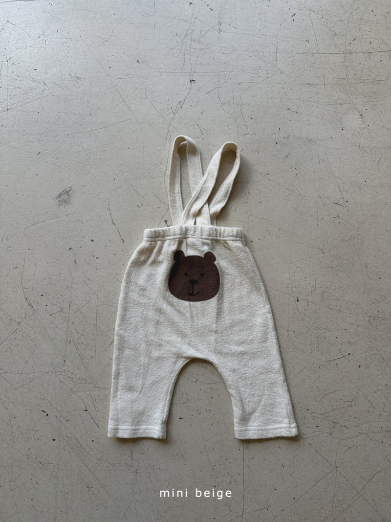 The Beige - Korean Baby Fashion - #babyfever - Bear Suspender Pants - 5