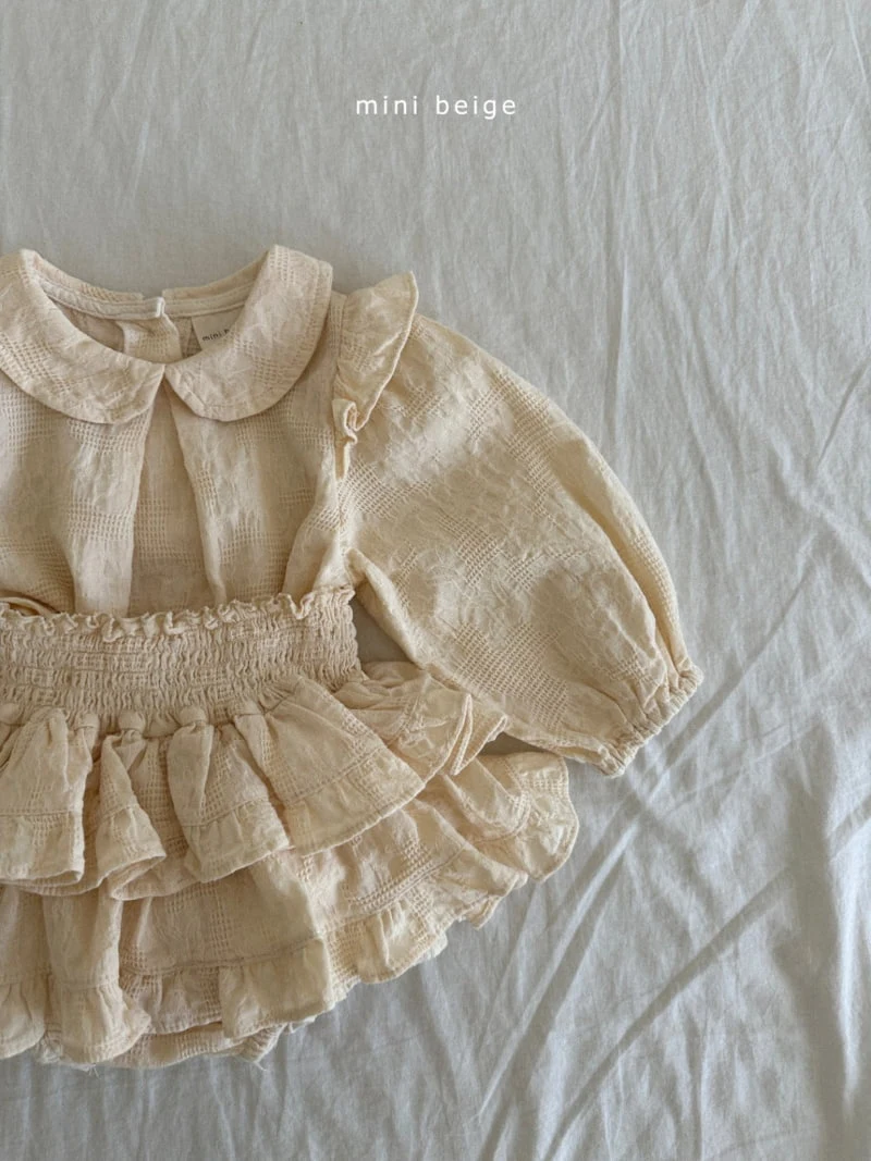 The Beige - Korean Baby Fashion - #babyfever - Collar Pintuck Blouse - 7