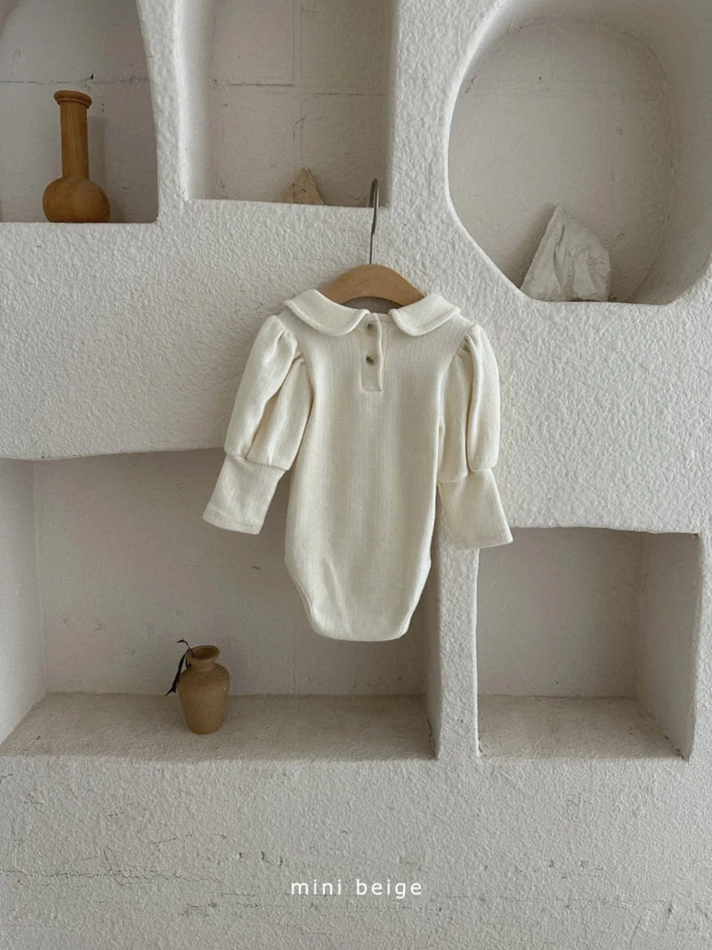 The Beige - Korean Baby Fashion - #babyfashion - Puff Sleeve Romper - 4